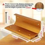 Home Security Door Lock Blemish Door Barrice Brace Garage Front Door Barrice Lock for Your Double Doors Standard Doors and French Doors - Gold
