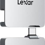Lexar 1TB Professional Go Portable SSD w/Hub, Supports Apple 4K 60fps ProRes, Up to 1050MB/s, USB 3.2, Rugged, IP65, Ultracompact, Compatible w/iPhone 15/16 (Not 17), External SSD (LSL400S001T-RNSNU)