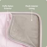 U Brands Nylon Puffy Zipping Medium Laptop Sleeve, 9.75" x 13", MacBook Bag, Laptop Case for MacBook Pro, MacBook Air, Chromebook, HP Computer, Petal Pink