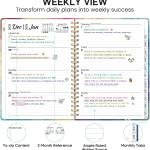 2026 Planner, Weekly and Monthly Calendar Planner Book, January 2026 - December 2026, Hardcover Spiral Planner with Monthly Tabs, Notes Pages, Perfect for Women & Men, A5 (6.4" x 8.5") - Gold