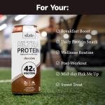 Slate Milk - Ultra Protein Shake - Chocolate - 42g Protein, 2g Sugar, 200 Calories, 4g Net Carbs - Lactose Free, No ded Sugar - Me with Ultra Filtered Milk - Breakfast Boost, Post Workout - 15 fl