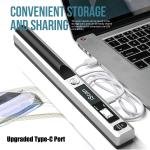 Portable Scanner, Wireless Fast A4 Document Scanner, 900DPI Flat Scanning Wand for A4 Document Book Old Picture Uplo to Laptop PC via USB Cable, 16GB Card, No Driver