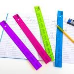 BAZIC Products Plastic Ruler 12" (30cm) w/Multiplication Table, Inches Centimeter Measuring Drafting Rulers, for Students School Supplies (4/Pack), 1-Pack