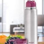 Milton Thermos for Hot Drinks 1000 ml (34 oz), 24 Hours Hot and Cold, Stainless Steel Water Bottle, Double Walled Vacuum Insulated Flask for Hot Coffee, Thermosteel, Leak Proof, Glassy, Pink