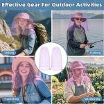 2 Pack Ultra Large Mosquito Net 42x25 Inches Mosquito He Net Oversized Insect Netting Bug Fits Most Hats for Gardening Hiking Fishing Traveling(Light Purple)