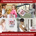 M2 BASICS Professional 350-Piece Emergency First Aid Kit for Car, Home, Office & Business – Organized Dual-Layer Hard Case, Wall-Mountable Medical Supply Organizer, OSHA Workplace Safety