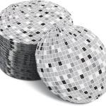 Colarr 100 Pcs Disco Ball Napkins Disposable Cocktail Party Beverage Napkin for 70s 80s 90s Birthday Bachelorette Wedding Party Decoration Supplies,2 Ply,5 x 5 Inches(Disco Style)