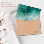 100 Pack A7 Brown Kraft Paper Invitation 5 x 7 Envelopes, Square Peel & Stick Flap, Perfect for Weddings, Invitations, Baby Shower, Stationery for General, Office, 5.25 x 7.25 Inches