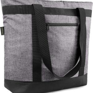 BeeGreen Cooler Bag Soft Leakproof Insulated Tote with Zipper for Beach Travel Grocery