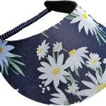 Women's Flower Design Lightweight Packable Foam Visor for Sun Protection & Outdoor Activities