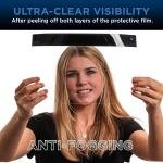 Salon World Safety Black Face Shields (Pack of 10) - Ultra Clear Protective Full Face Shields to Protect Eyes, Nose and Mouth - Anti-Fog PET Plastic, Elastic Heband - Sanitary Droplet Splash Guard