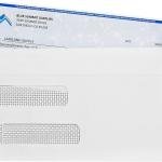 500#8 Self Seal Double Window Security Envelopes Designed for QuickBooks Checks - Computer Printed Checks - 3 5/8 X 8 11/16 (Not for Invoices)