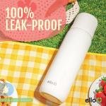 Ello Therma 32oz Insulated Stainless Steel Thermos for Hot & Cold Beverages with Leak Proof Lid & Built-in Cup, Triple Wall Insulation, Hot 24 Hrs, Perfect for Coffee,Tea, Dishwasher Safe, Blue