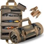 The Ryker Roll Up Tool Bag Organizer Gifts for D. Heavy Duty Motorcycle Tool Roll Bag Organizer. Portable Rollup Toolbag w/Detachable Pouches - Tools Bags Mens gifts for him - Mechanic & Electrician