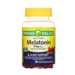 Spring Valley Melatonin Pectin Dietary Supplement Gummies, Strawberry, 5 mg, 60 Count