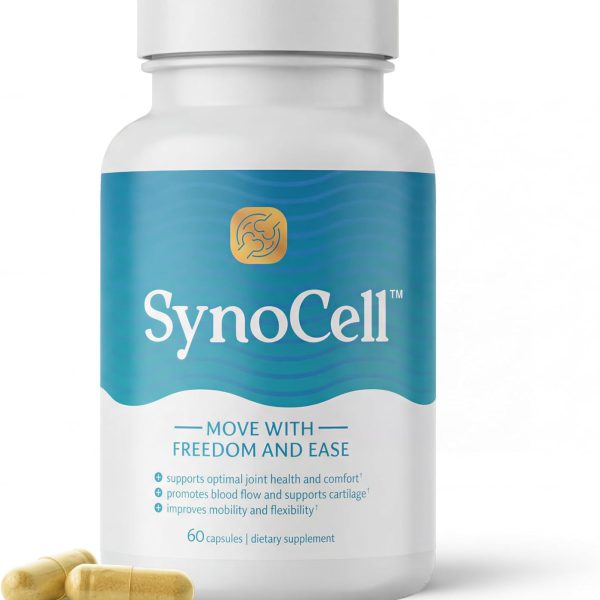 Synocell Glucosamine Chondroitin Complex Back, Neck, and Joint Support Supplement with Boswellia, Quercetin, & MSM - Renew Your Joints from the Inside Out - Move with Freedom and Ease