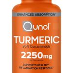 Qunol Turmeric Curcumin with Black Pepper, 2250mg Turmeric Extract with 95% Curcuminoids, Extra Strength Turmeric Supplement, Enhanced Absorption, Joint Support Supplement, 150 Vegetarian Capsules