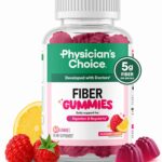 Physician's CHOICE Fiber Gummies for GLP-1 Support - No Sugar ded & Vegan - Raspberry Lemon - Natural Chicory Root Prebiotic Fiber Gummy - Digestive Health & Regularity for Women & Men - 60CT