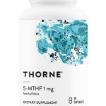 THORNE - 5-MTHF - Methylfolate (Active B9 Folate) Supplement - Supports Cardiovascular Health, Fetal Development, Nerve Health, Methylation & Homocysteine Levels* - 60 Servings - 5-MTHF 1mg