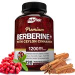 NutriFlair Premium Berberine HCL 1200mg, 120 Capsules - Plus Pure True Ceylon Cinnamon, Berberine HCI Root Supplements Pills - Immune System - Me in USA