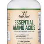 Essential Amino Acids - 1 Gram Per Serving Powder Blend of All 9 Essential Aminos (EAA) and All Branched-Chain Aminos (BCAAs) (Leucine, Isoleucine, Valine) 225 Capsules, Gluten Free by Double Wood
