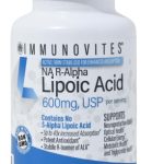 IMMUNOVITES Stabilized R-Alpha Lipoic Acid ((True)) 600mg per Serving [[High Potency & up to 40x Increased Absorption]] (Na R-ALA) (Na R-LA) (Na R-Lipoate) (1 Bottle)
