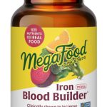 MegaFood Blood Builder Iron Supplement for Women & Men - Increase Iron Levels Without Side Effects - Combats Fatigue - Vitamin B12, Folic Acid & Vitamin C - Vegan - 72 Mini Tablets (36 Servings)