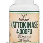 Nattokinase Supplement 4,000 FU Servings, 120 Capsules (Derived from Japanese Natto) Systemic Enzymes for Cardiovascular and Circulatory Support by Double Wood
