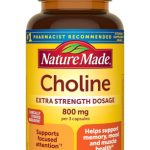 Nature Me Extra Strength Dosage Choline Supplements 800 Mg Per 3 Capsules, Brain Health, Mood, Muscle & Liver Support, Vegetarian, 60 Capsules, 20 Day Supply