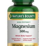 Nature's Bounty Magnesium 500 mg Tablets, High Potency Magnesium Supplement for Bone & Muscle Health, Whole Body Support, 200 Count (Pack of 1)