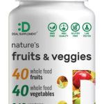 Nature’s Fruits & Veggies Supplement, 240 Veggie Capsules – 80 Whole Food Superfoods for Daily Balance – 40 Fruits with 40 Vegetables and Greens – Non-GMO, Gluten Free