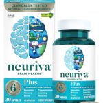 NEURIVA Plus Brain Supplement for Memory, Focus & Concentration + Cognitive Function with Clinically Tested Nootropics Phosphatidylserine and Neurofactor, Vitamins B6 & B12, 30 Count Capsules