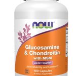 NOW Foods Supplements, Glucosamine & Chondroitin with MSM, Joint Health, Mobility and Comfort*, 180 Veg Capsules