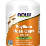 NOW Foods Supplements, Psyllium Husk Caps 500 mg, Non-GMO Project Verified, Natural Soluble Fiber, Intestinal Health*, 200 Veg Capsules